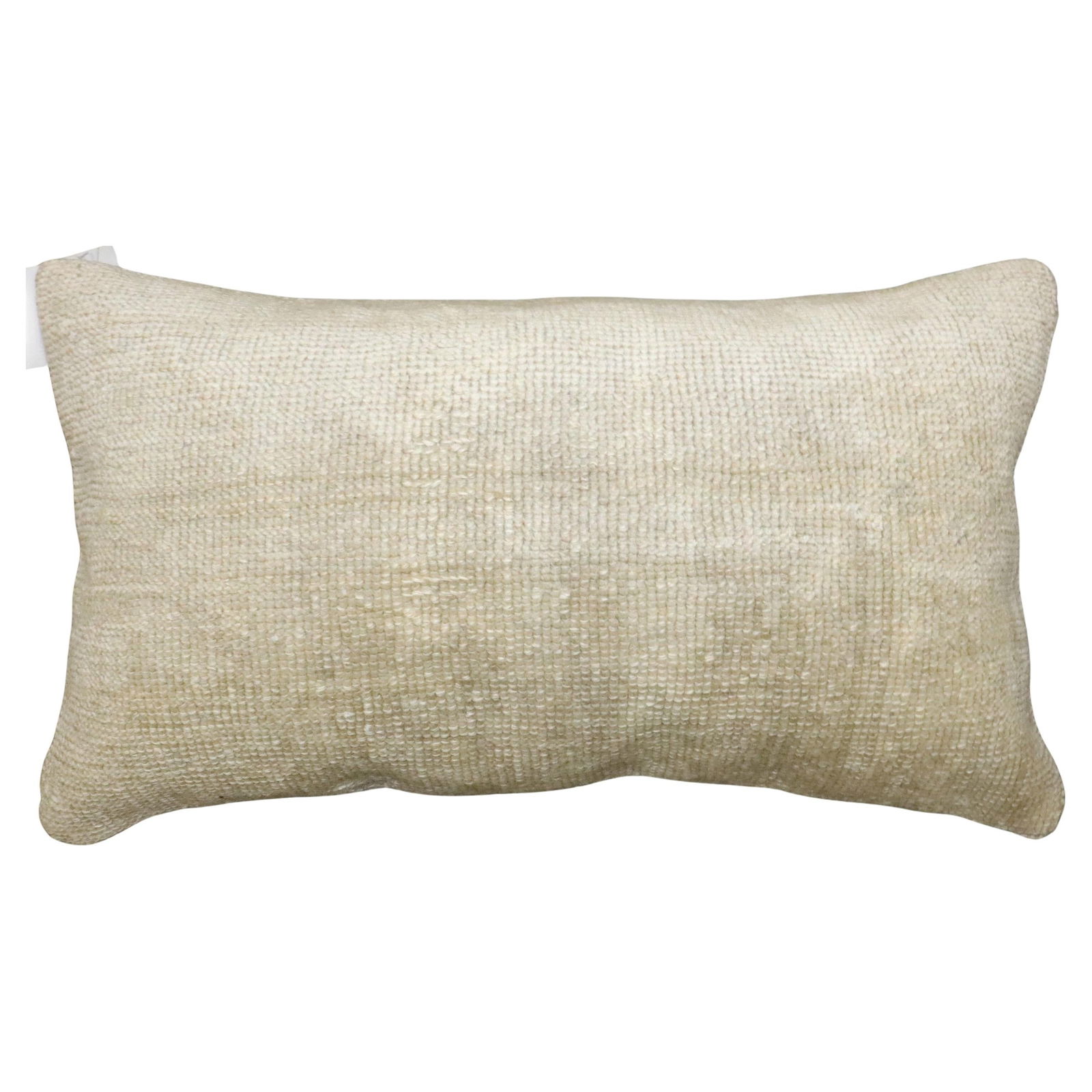Small Turkish Oushak Bolster Pillow Crafted From Vintage Rug: Small Turkish Oushak Bolster Pillow Crafted From Vintage Rug This small bolster pillow is crafted from a vintage mid-20th century Turkish Oushak rug, featuring soft colors and a modern style. It is ma