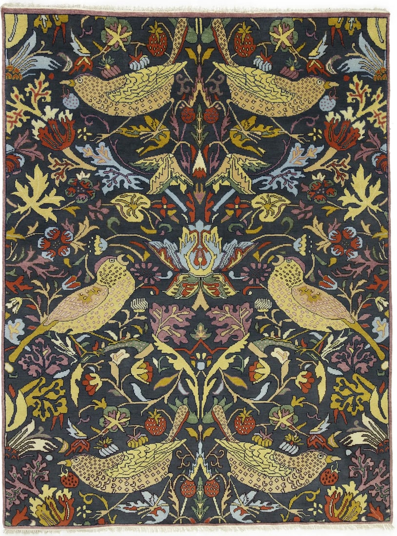 Handmade Chobi Oriental Rug Birds Design 8'8 x 11'5 Eco-Friendly Wool Area Rug (1 of 17)