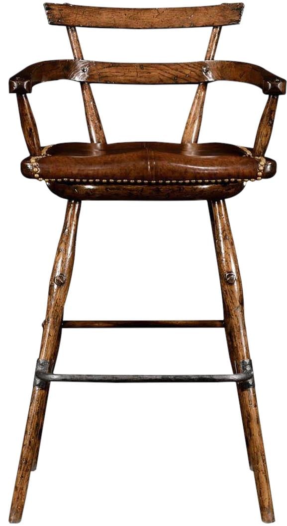 Jonathan Charles Tudor Oak Bar Stool Natural Light Finish (1 of 5)