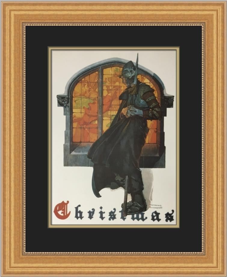 Norman Rockwell Christmas IV Custom Framed Art Print 18 x 20 (1 of 2)