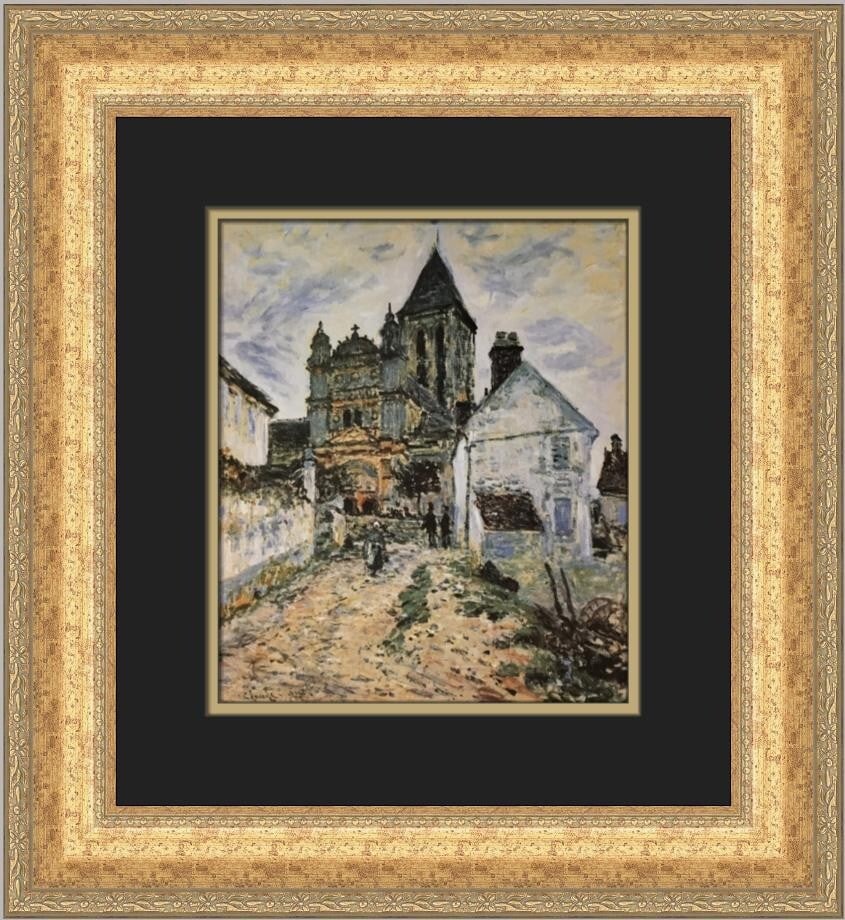 Claude Monet The Church at Vetheuil Custom Framed Art Print 18 x 17 (1 of 2)