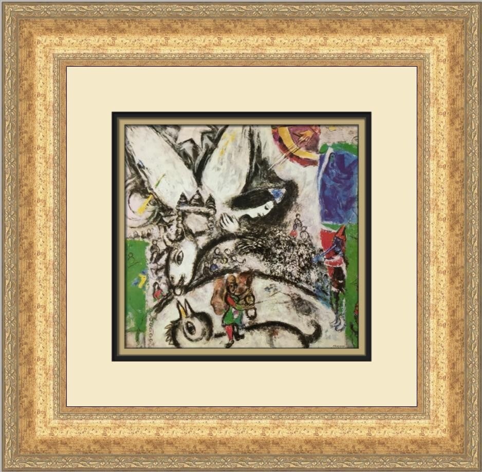 Marc Chagall The Big Circus Custom Framed Print 17x17 Expressionism (1 of 2)