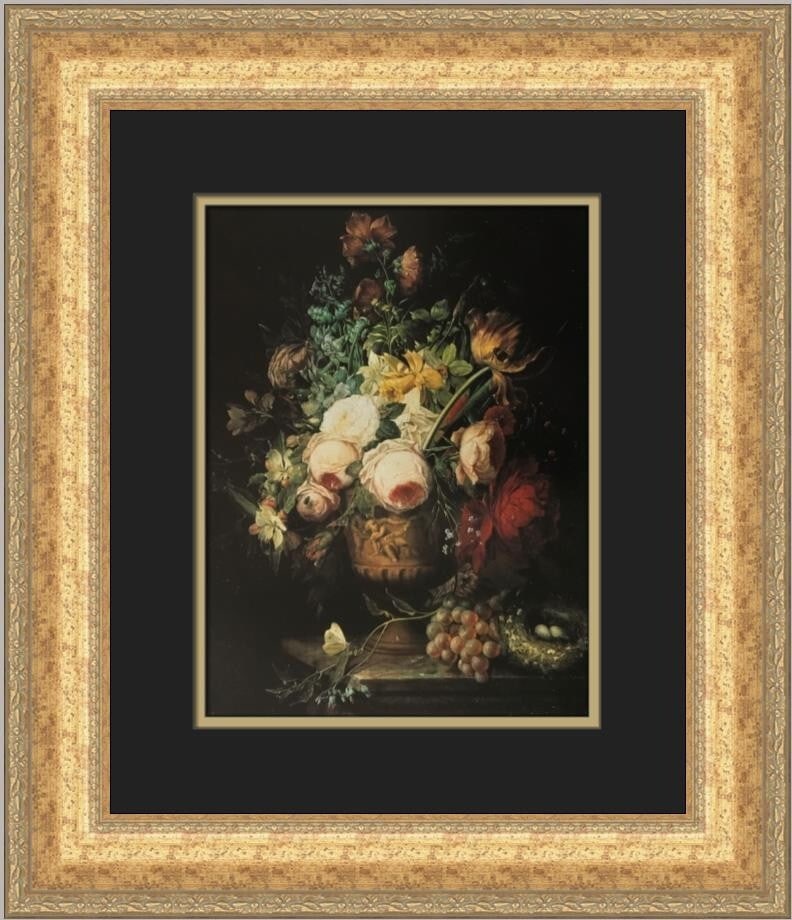 Jan Van Huysum Still Life with Flowers Custom Framed Print 19x17 (1 of 2)