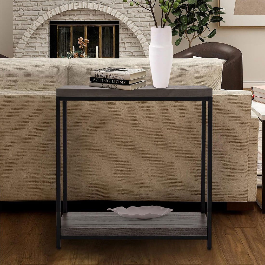 Kenton Howard Elliott Black Metal Console Table Modern Design (1 of 5)