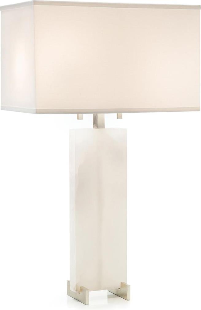 John-Richard Simply Elegant Alabaster Table Lamp Ivory 30.75in (1 of 1)