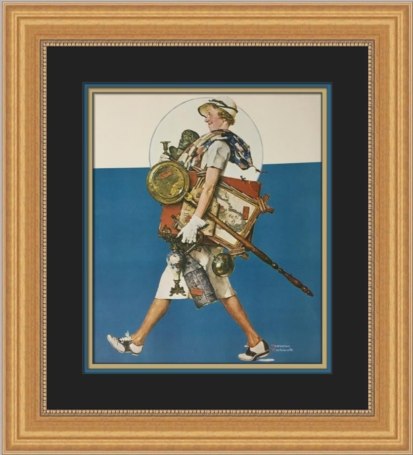 Norman Rockwell The Antique Hunter Framed Art Print 1975 (1 of 2)