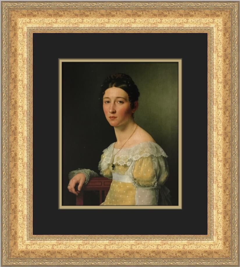 Christoffer W Eckersberg Portrait of Emile Massmann Custom Framed Print 18x17 (1 of 2)