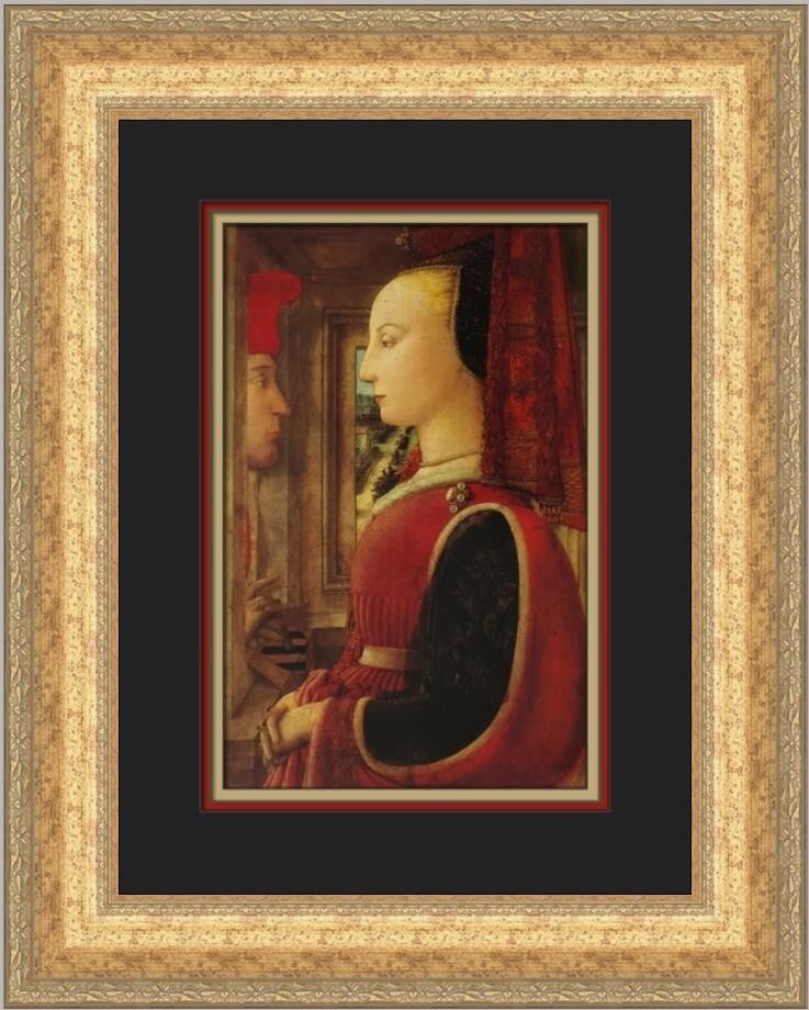 Filippo Lippi Portrait of a Man at Casement Custom Framed Print: Filippo Lippi Portrait of a Man at Casement Custom Framed Print This stunning custom framed print by renowned artist Filippo Lippi features the captivating 'Portrait of a Man and a Woman at a Casement