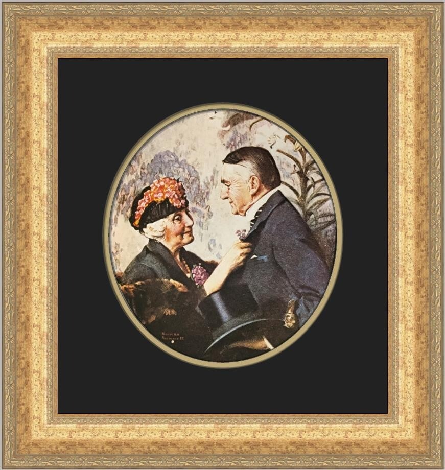 Norman Rockwell The Old Couple Custom Framed Art Print 1979 (1 of 2)