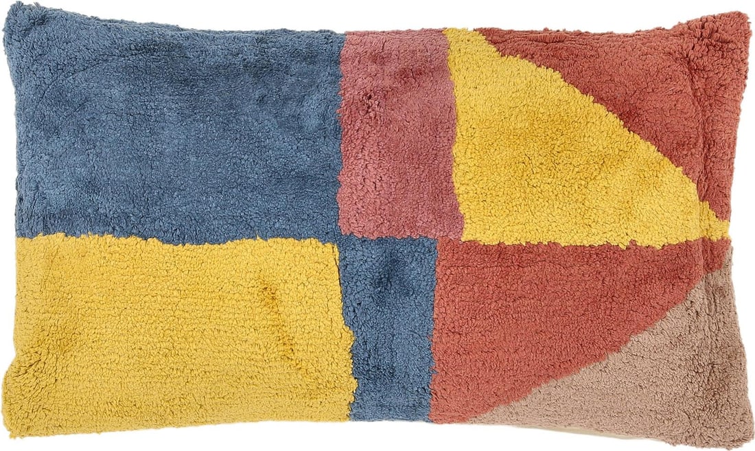 Zephyra Multicolor Woven Cotton Pillow 14 x 24: Zephyra Multicolor Woven Cotton Pillow 14 x 24 Enhance your home decor with the Zephyra Pillow, featuring a vibrant and charming multicolor woven cotton cover. This beautifully crafted pillow adds a t