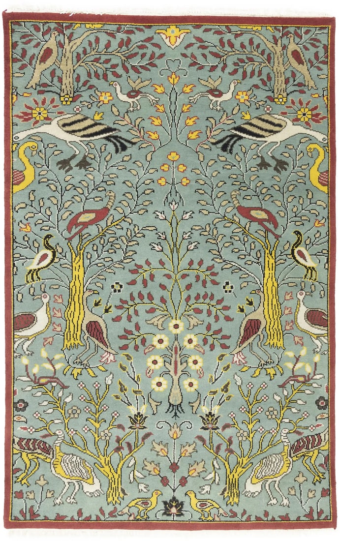 Handmade Chobi Tribal Wool Rug 6' x 9' Pictorial Area Carpet (1 of 16)