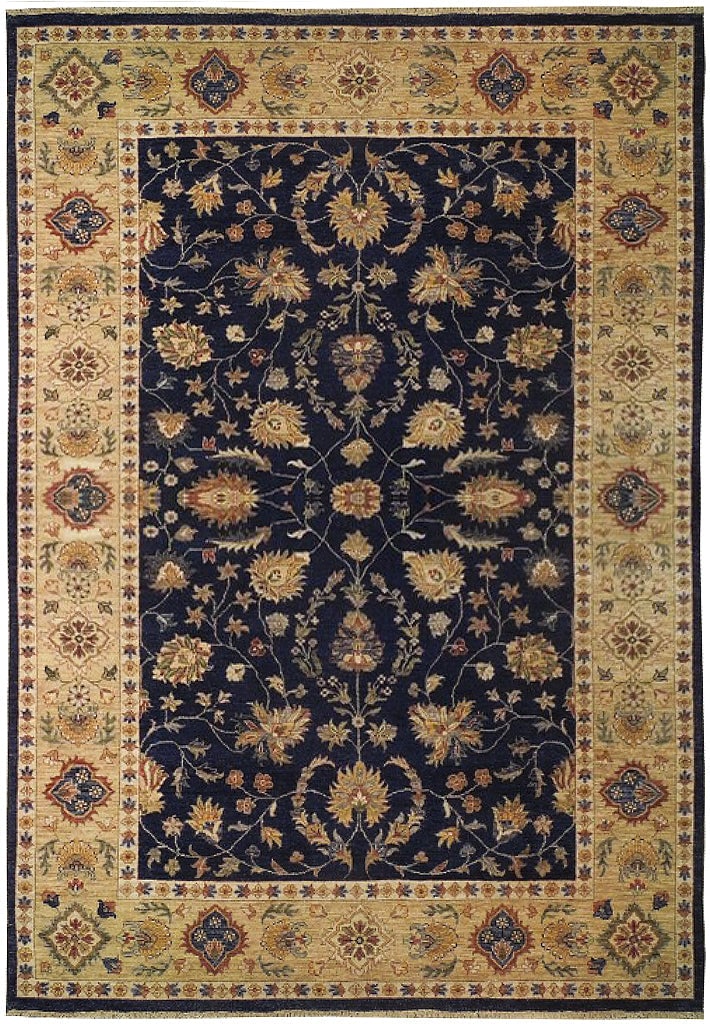 6 x 10 Black Gold Handwoven Chobi Rug Eco-Friendly Wool (1 of 7)