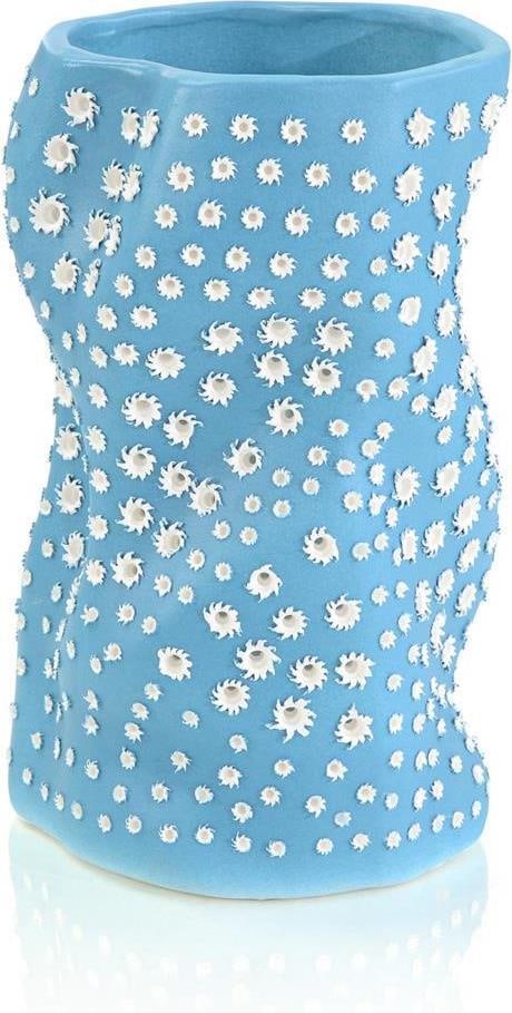 John-Richard Teal Porcelain Vase Sphere Design 12H 7W 7D: John-Richard Teal Porcelain Vase Sphere Design 12H 7W 7D This stunning teal blue porcelain vase features a unique sphere design, making it a perfect addition to any home decor. Standing at 12 inches t