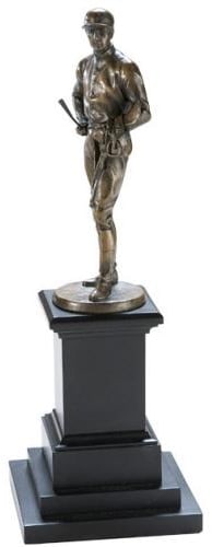 Hand-Cast Equestrian Resin Jockey Sculpture 13 Inches (1 of 1)