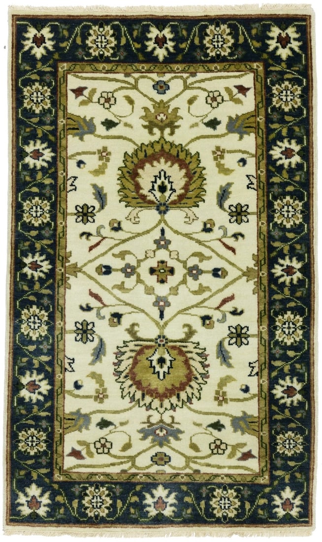 Handmade Osh Chobi Peshawar Floral Wool Rug 3'0 x 5'1 Eco Friendly (1 of 17)