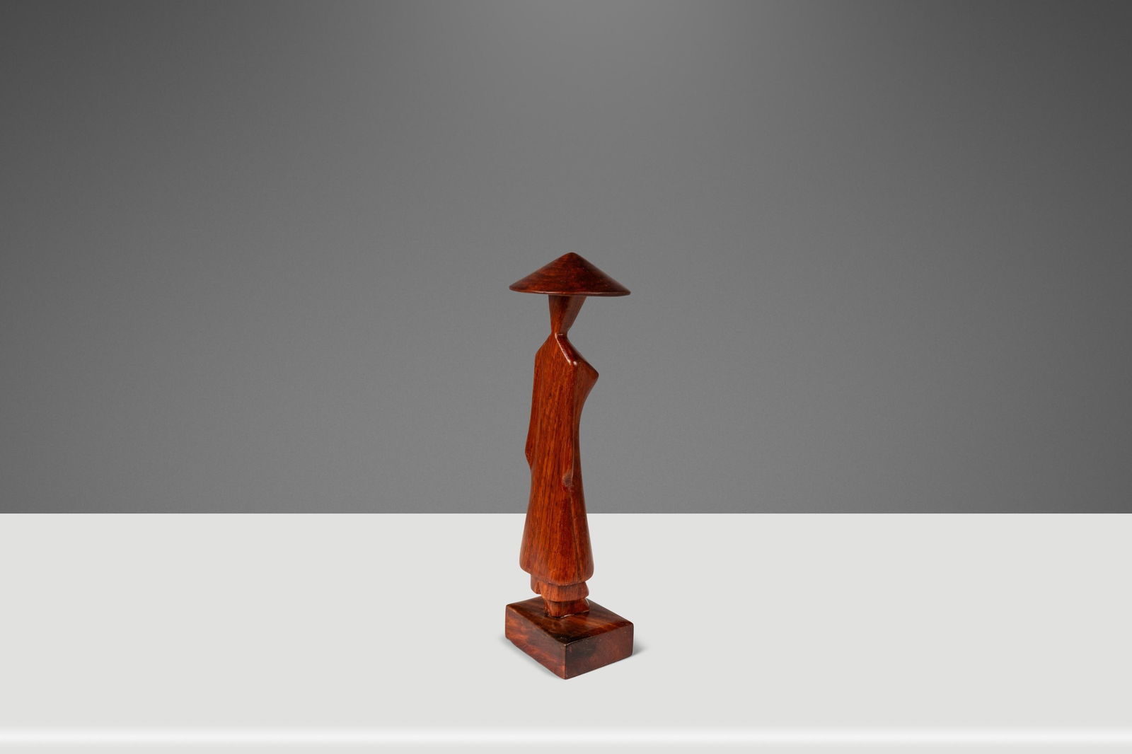 Mid-Century Danish Modern Hand-Carved Teak Figurine Sculpture Thailand 1960s (1 of 15)