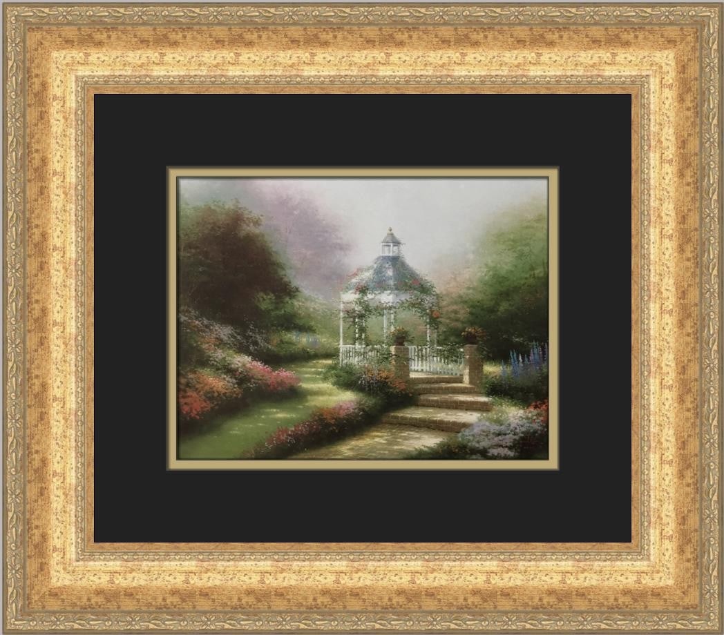 Thomas Kinkade The Hidden Gazebo Custom Framed Art Print 15x13 (1 of 2)
