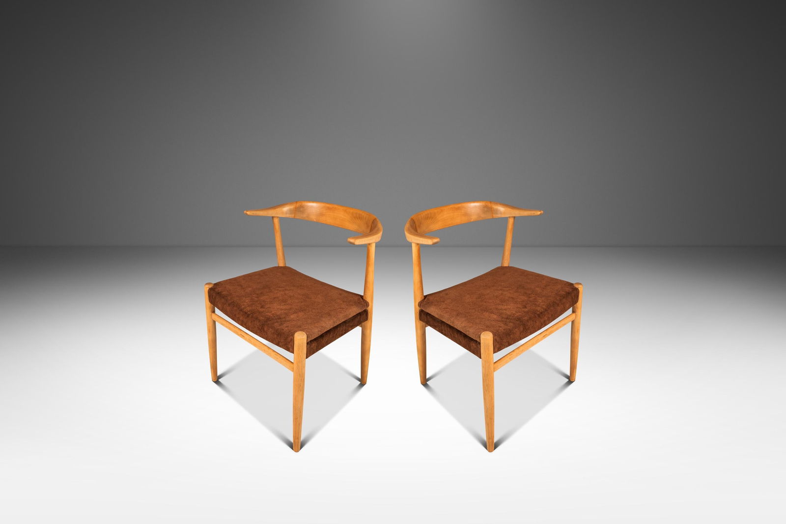 Pair of 1950s Beech and Suede Horn Chairs by Folke Ohlsson for DUX Sweden (1 of 18)