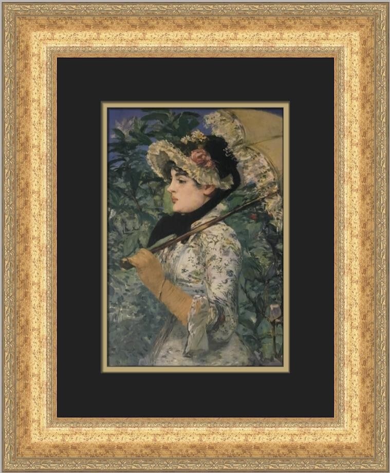 Edouard Manet Portrait of Jeanne Demarsy Custom Framed Art Print (1 of 2)