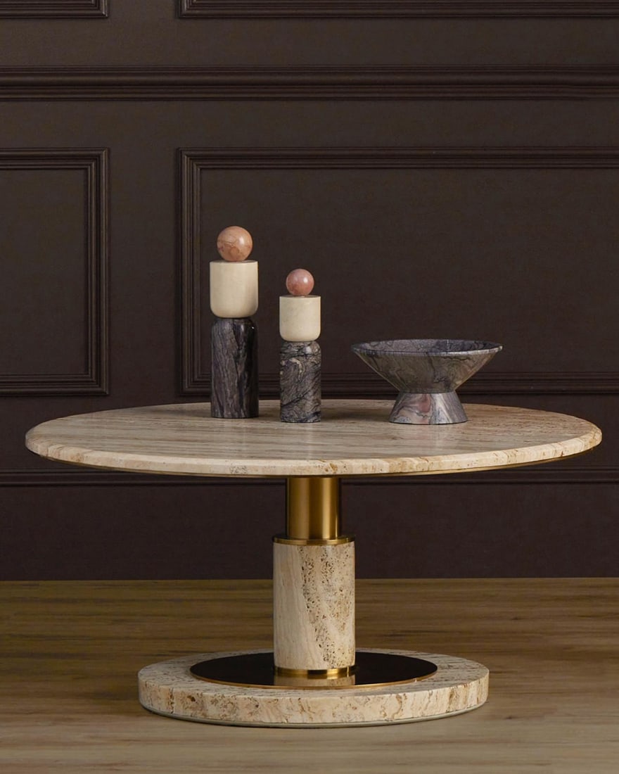 Currey Moreno Marble Set Breccia Marble 9H 2.50W 2.50D (1 of 5)