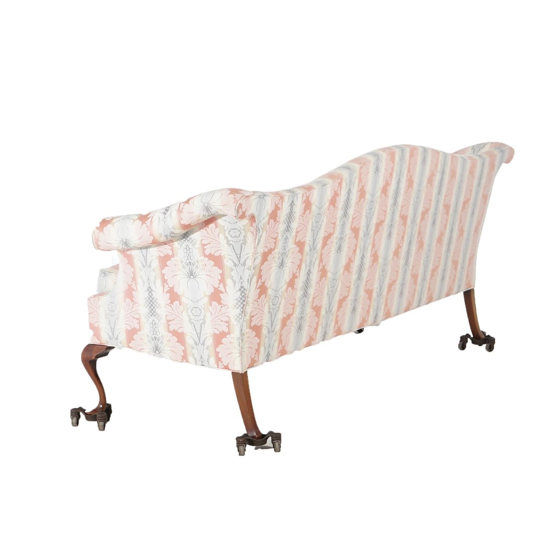 Vintage J. M. Walton Queen Anne Camel Back Sofa Floral Upholstery 20th Century - 7