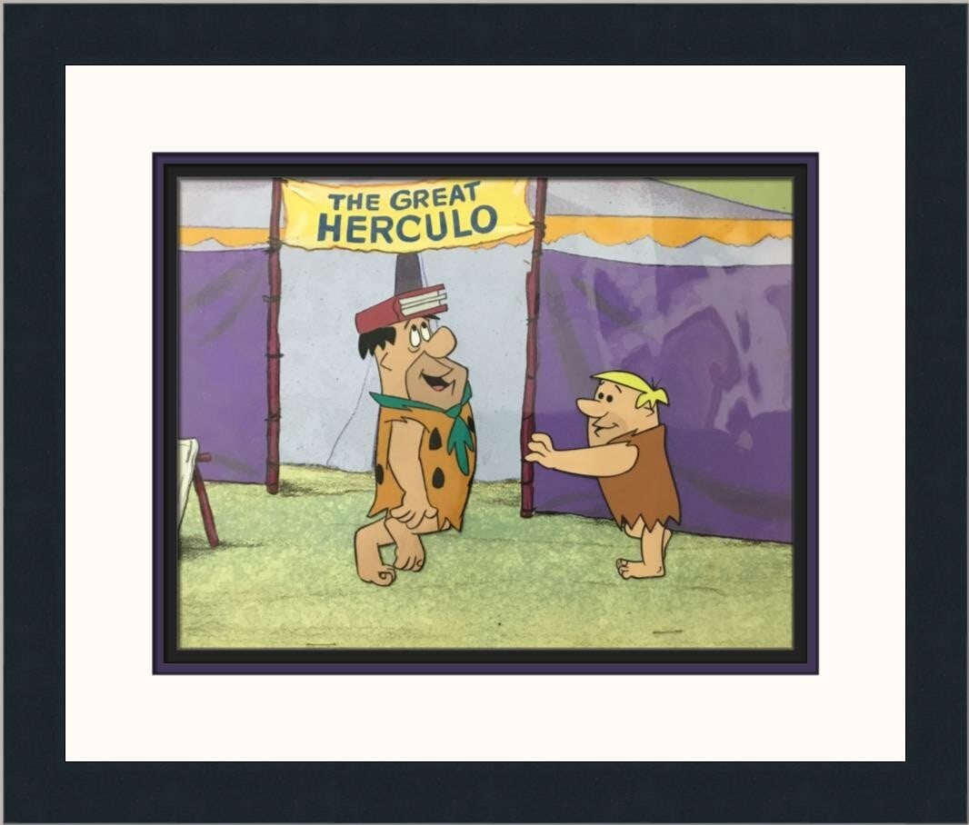 Hanna-Barbera Flintstones Great Herculo Hand Painted Production Cel Framed (1 of 5)