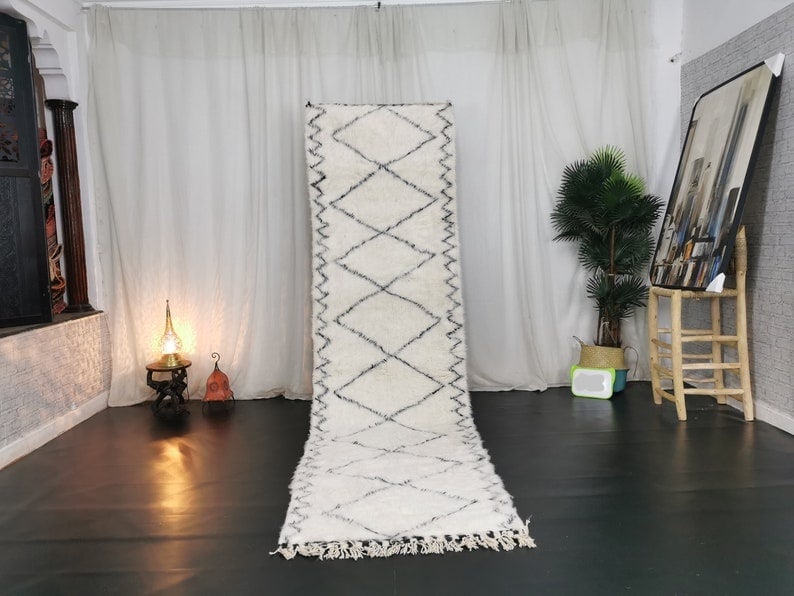 Authentic Handmade Moroccan Berber Runner Rug 2 x 10 feet: Authentic Handmade Moroccan Berber Runner Rug 2 x 10 feet This beautiful authentic handmade Moroccan Berber runner rug is meticulously handwoven by local Berber women weavers in the Middle Atlas Mount