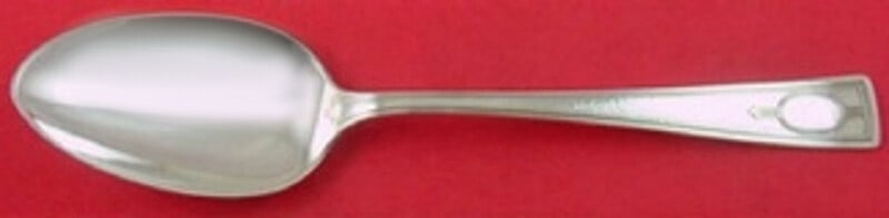 Wallace Carthage Sterling Silver Serving Spoon 8 1/8 Inch (1 of 2)