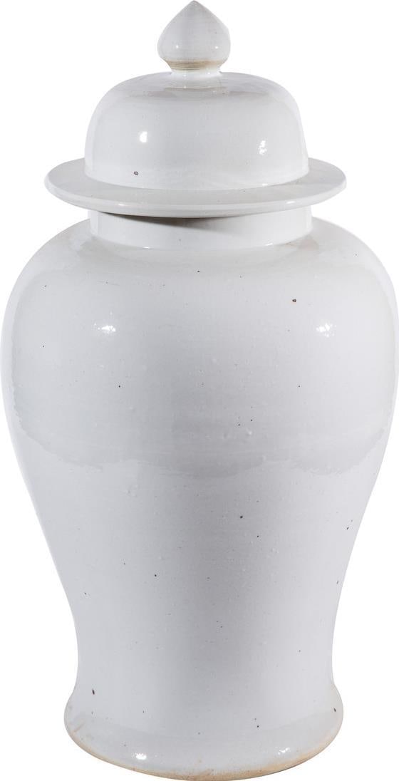 Hand-Crafted White Ceramic Jar Busan Collection 26H x 12W x 12D (1 of 1)
