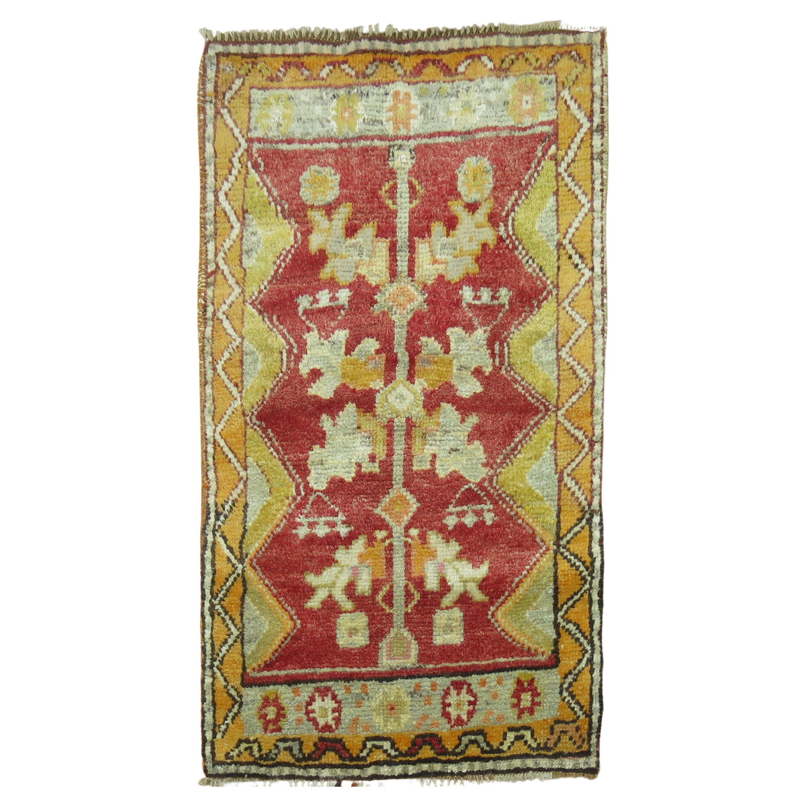 Zabihi Collection Hand-Knotted Wool Turkish Rug 1'10 x 3' Adirondack Style (1 of 4)