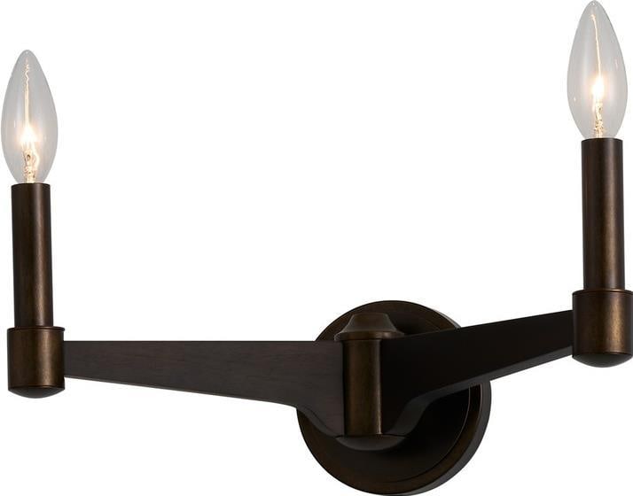 Kalco Tono Bronze Dual Light Wall Sconce 9.75H 14W 7D (1 of 1)