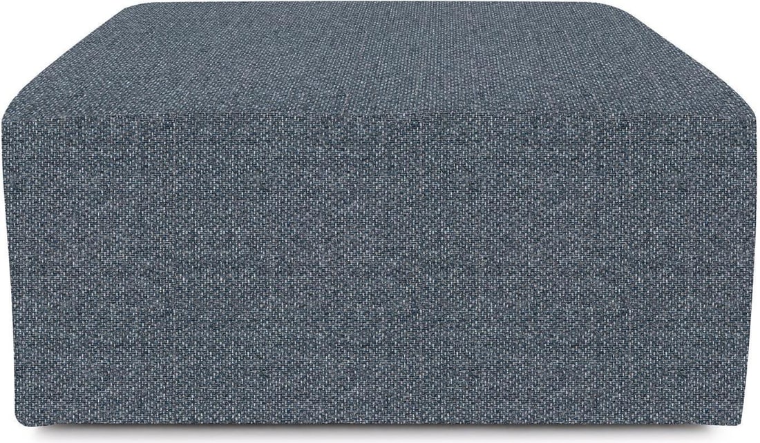 Howard Elliott Panama Collection Hand-Finished Indigo Ottoman 36 x 36 Square (1 of 8)