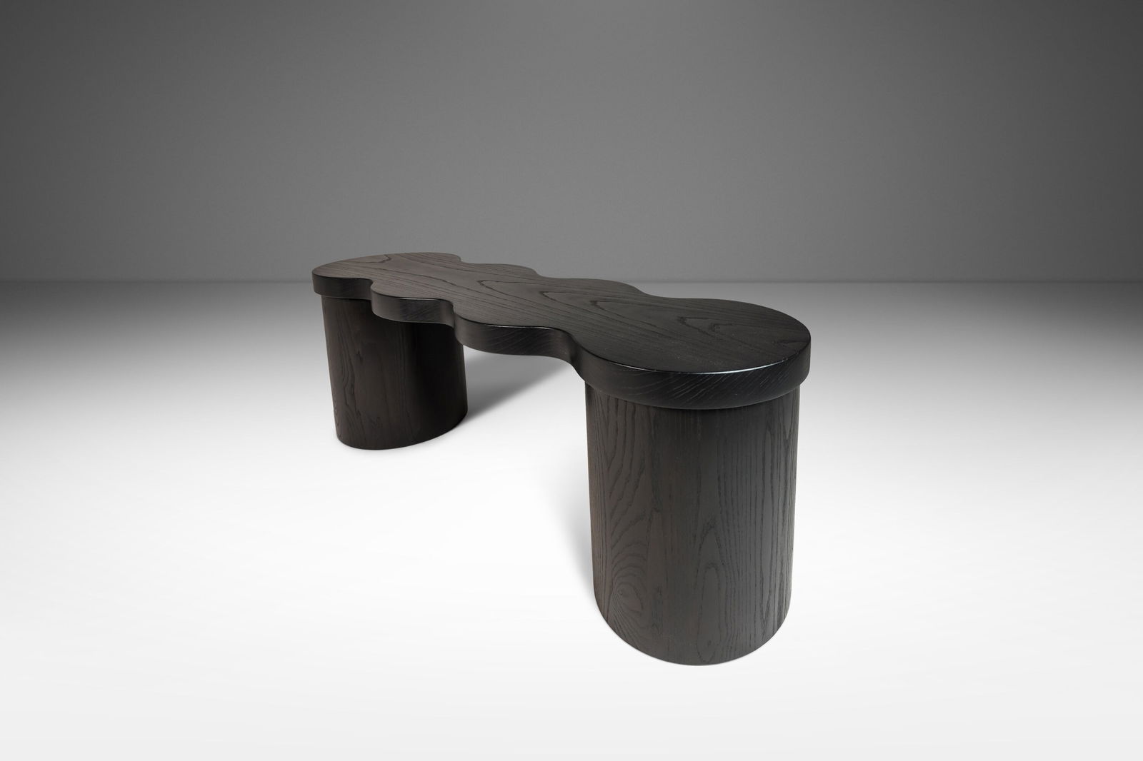 Mark Leblanc Organic Modern Sculptural Bench in Ebonized Ash USA 2023 (1 of 10)