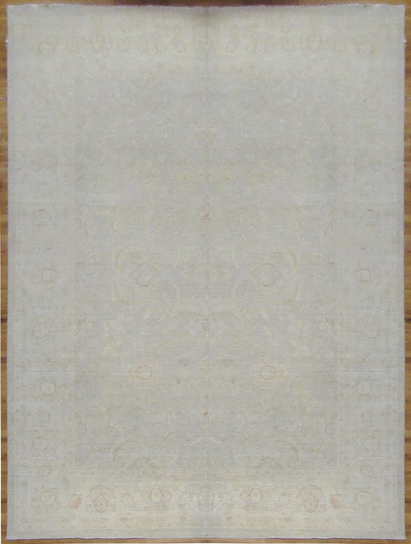 12' x 15' Gray Pakistani Chobi Peshawar Handmade Rug (1 of 6)