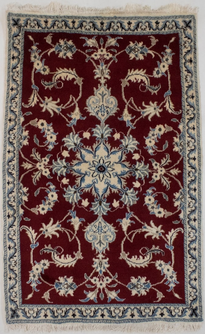 Handmade Traditional Oriental Wool Area Rug Floral 3x5 ft (1 of 13)