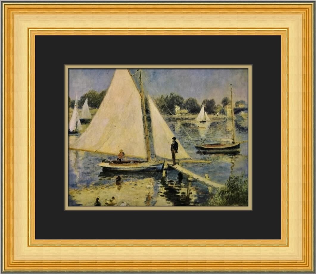 Renoir Sailboats at Argenteuil Custom Framed Print 16 x 19 (1 of 2)