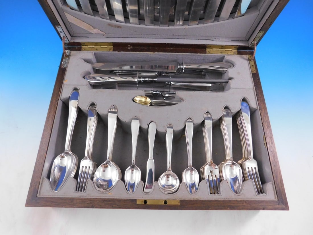Gorham Plain Sterling Silver Flatware Set 155 Pieces Fitted Box - 2