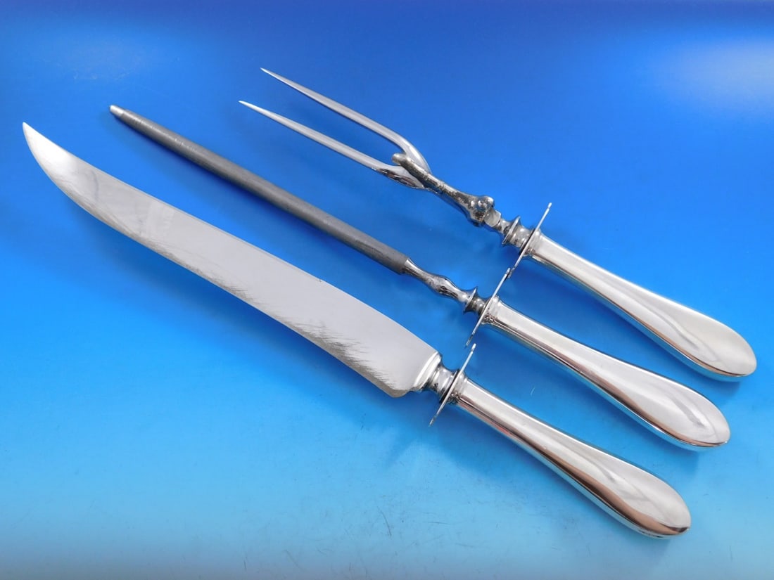 Gorham Plain Sterling Silver Flatware Set 155 Pieces Fitted Box - 9