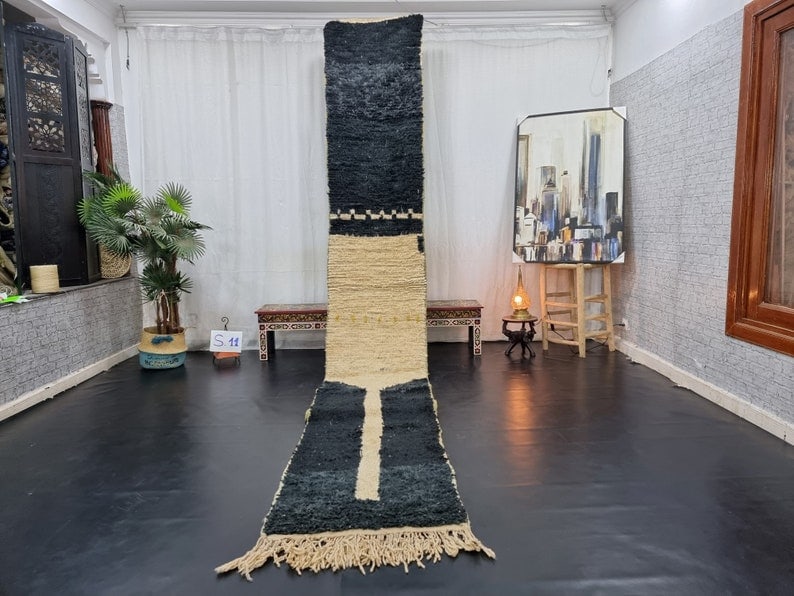 Authentic Handmade Moroccan Berber Runner Rug 2 x 16.4 Feet: Authentic Handmade Moroccan Berber Runner Rug 2 x 16.4 Feet Discover the beauty of this authentic handmade Moroccan Berber runner rug, meticulously crafted by local Berber women weavers in the Middle