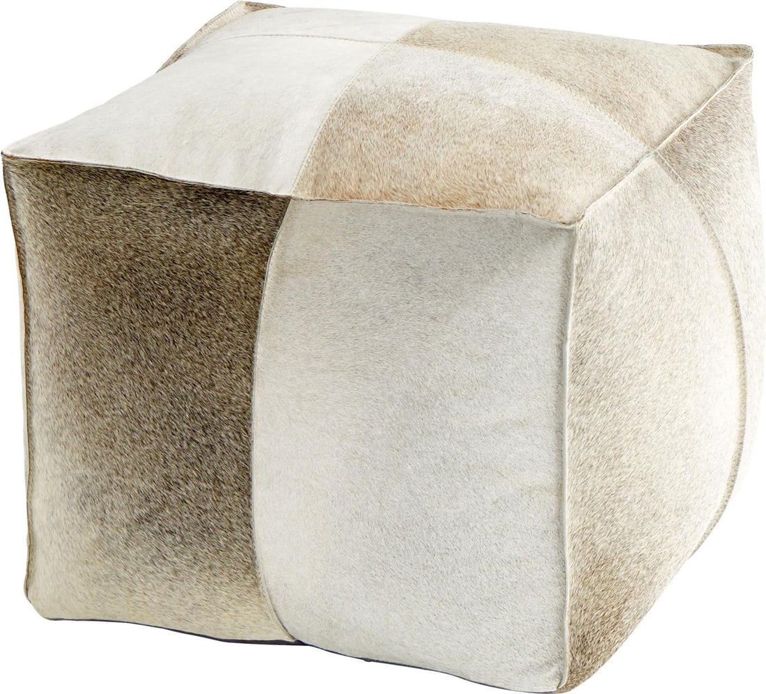 Cyan Brixton Pouf Leather Seat in Gray English Traditional Style: Cyan Brixton Pouf Leather Seat in Gray English Traditional Style Elevate your living space with the Brixton Pouf, a luxurious leather seat that combines style and comfort. This pouf features a sophist