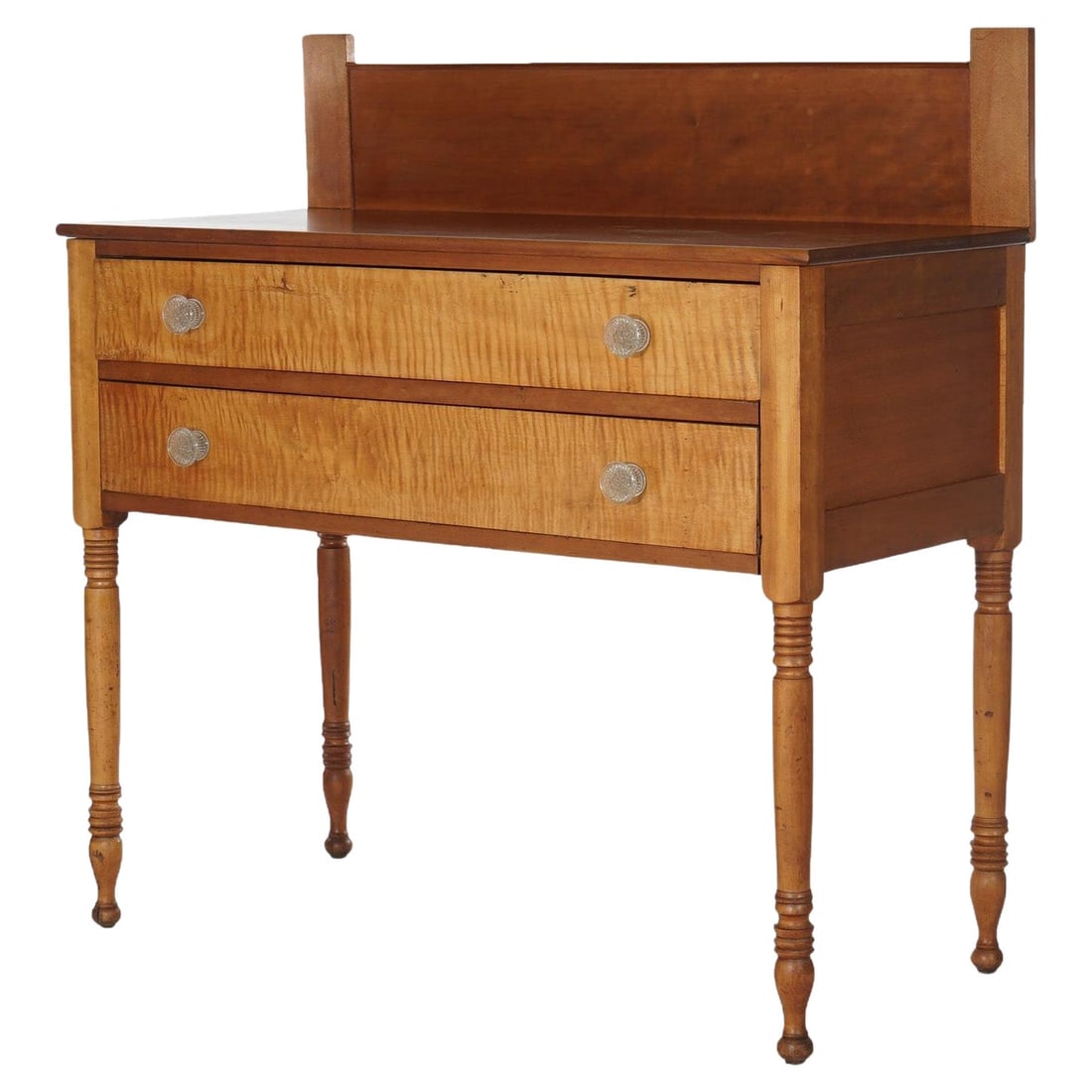 Antique Sheraton Cherry Server with Tiger Maple Drawers Circa 1830 (1 of 11)