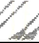 Handmade 925 Sterling Silver Diamond Cut Candlesticks 14.25 Inches: Handmade 925 Sterling Silver Diamond Cut Candlesticks 14.25 Inches Elevate your home decor with these exquisite Fine 925 Sterling Silver Handmade Modern Diamond Cut Candlesticks. Crafted from high-qua