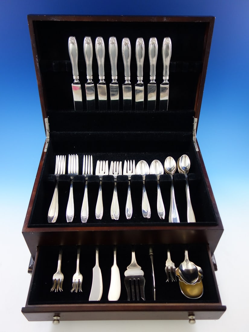 Stieff Puritan Sterling Silver Flatware Set for 8 - 63 Pieces (1 of 9)