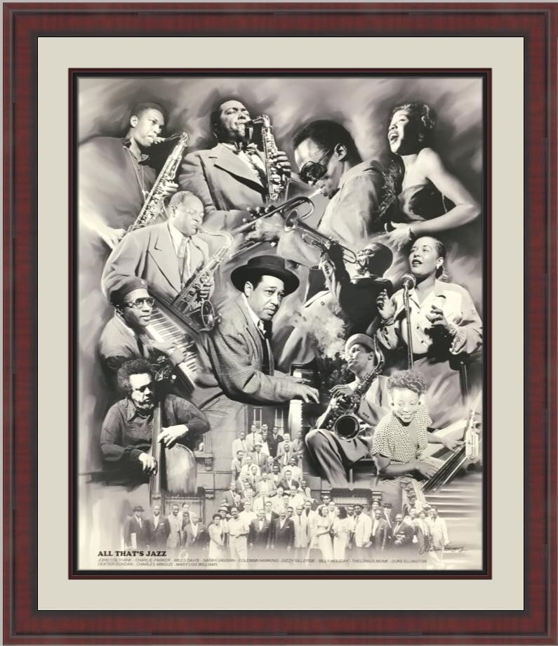 Wishum Gregory All That's Jazz Custom Framed Print Jazz Musicians 30x24 (1 of 5)