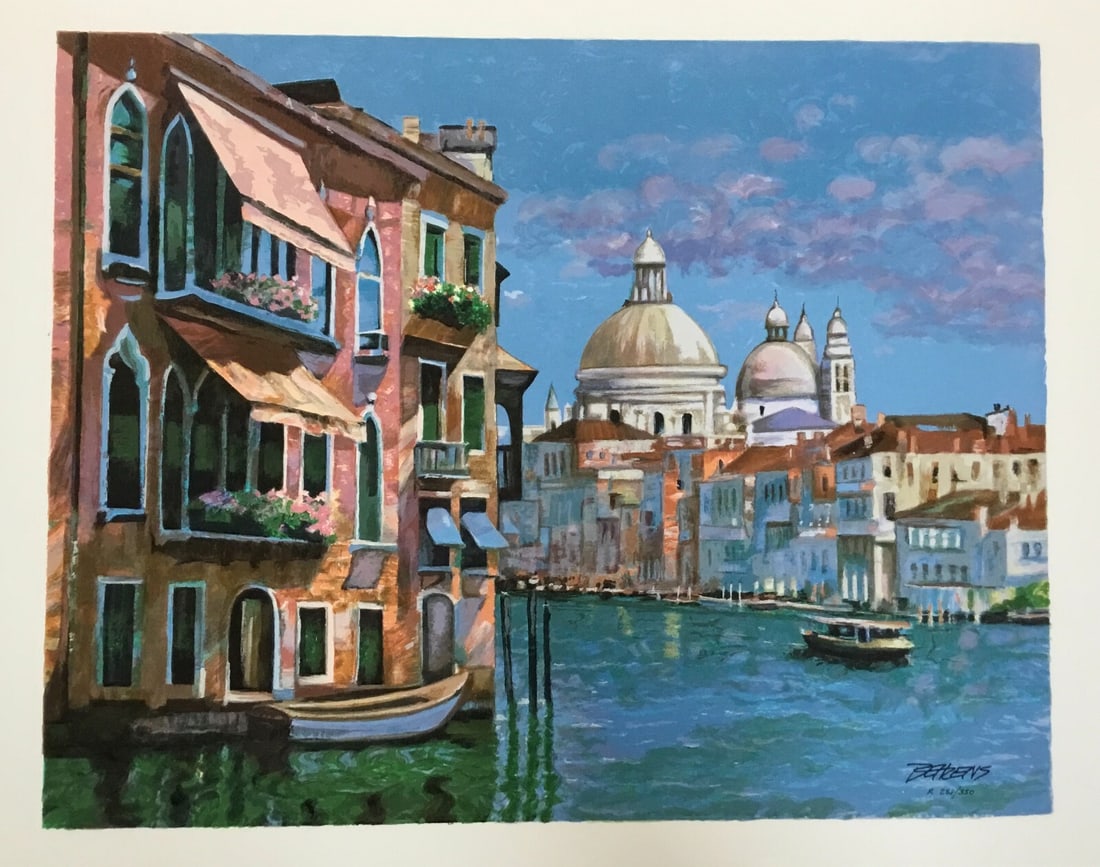 Howard Behrens Hotel Venezia Limited Edition Signed Serigraph 258 of 350 (1 of 3)