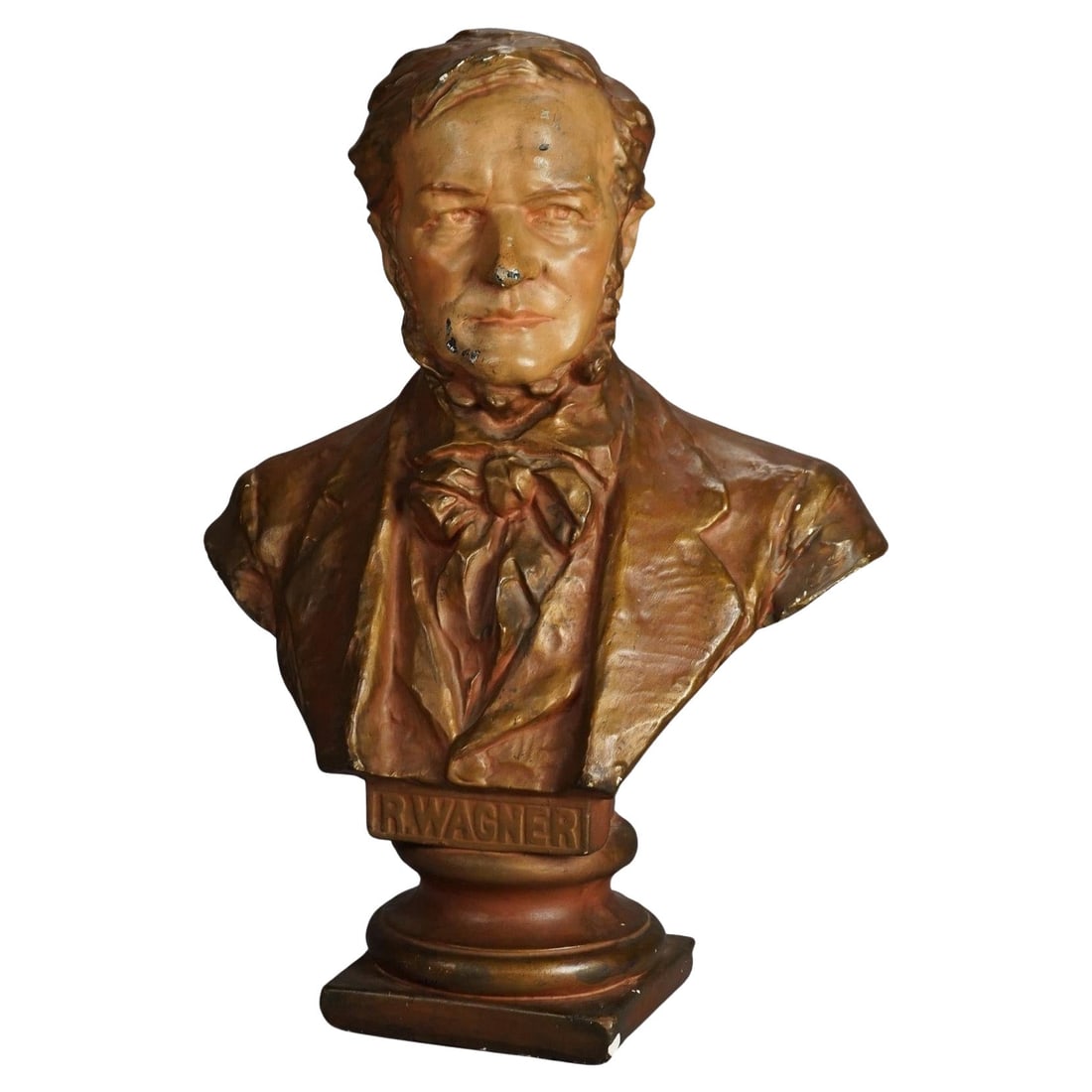 Antique R. Wagner Plaster Bust by S. Paladini 1903 (1 of 13)