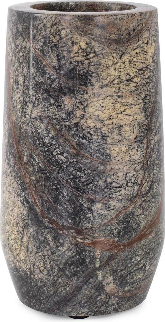 Howard Elliott 11 Inch Round Moss Green Marble Vase (1 of 3)