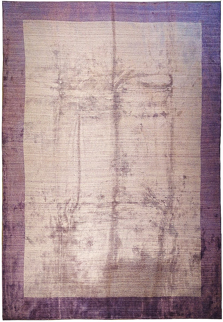 9 x 12 Lavender Purple Wool Bamboo Silk Modern Area Rug (1 of 11)