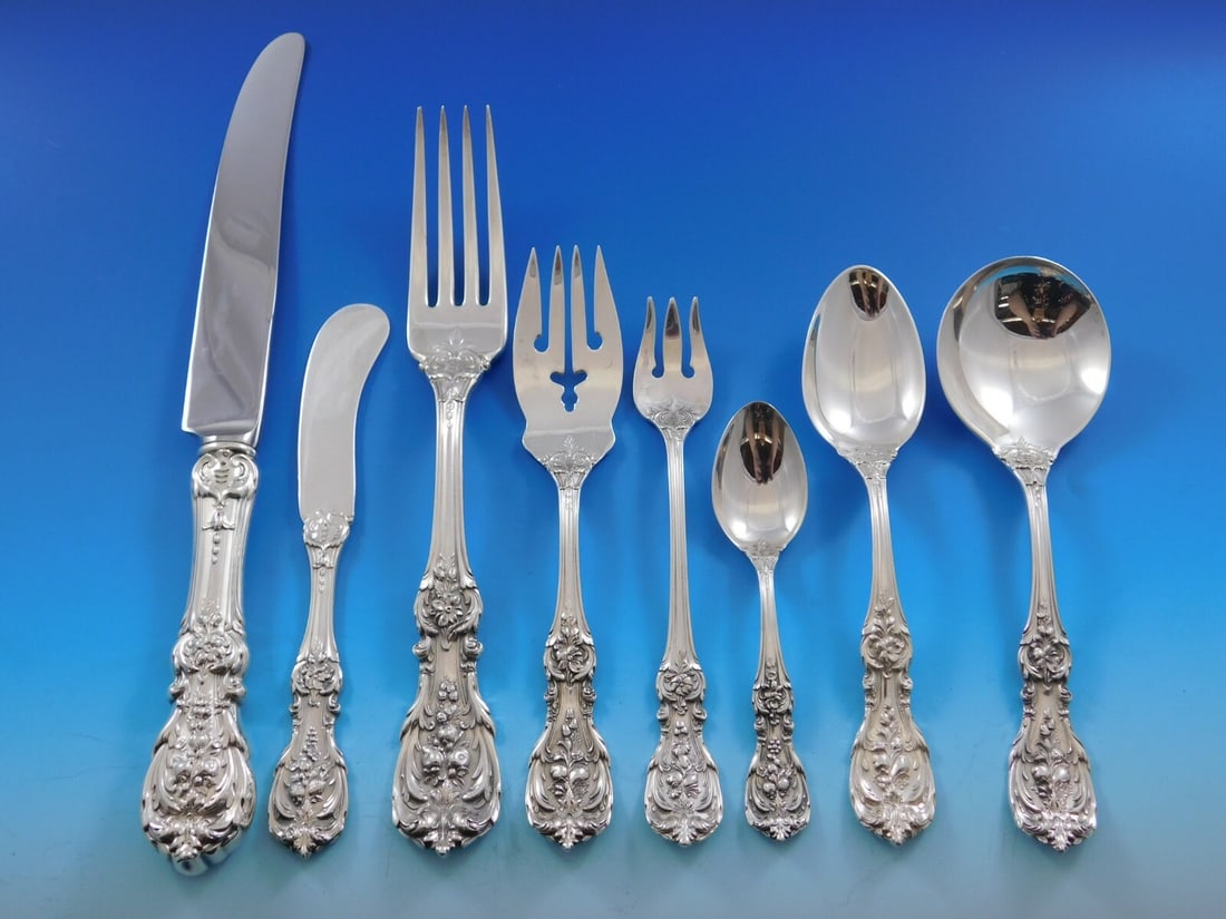 Reed & Barton Francis I Sterling Silver Flatware Set 101 pcs with Storage Chest (1 of 9)
