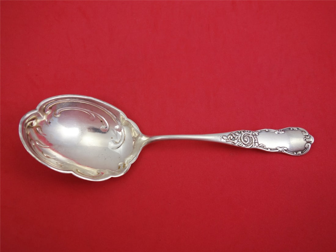 Lenox by Knowles Sterling Silver Scalloped Serving Spoon 8 3/4" (1 of 2)